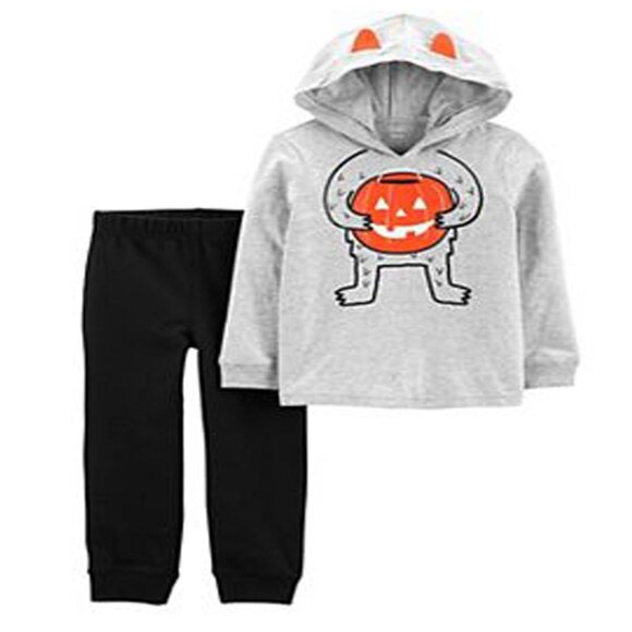 2T Toddler Boy Carter's 2 Piece Halloween Hooded Shirt & Pants Set - Picture 1 of 1